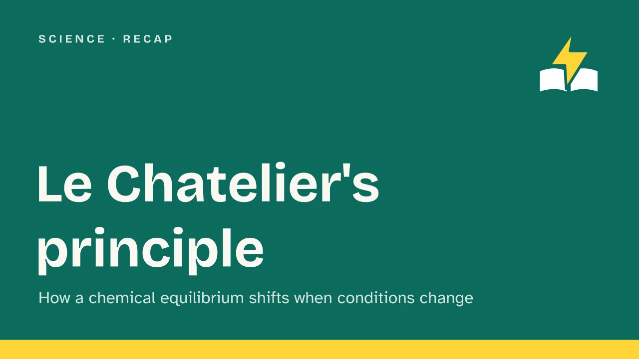 Slide 1 of the presentation on Le Chatelier's Principle: Le Chatelier's principle