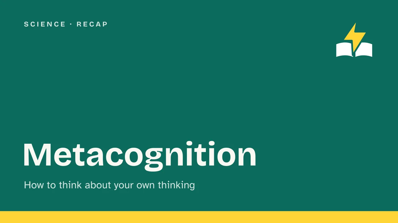 Slide 1 of the presentation on Metacognition: Metacognition