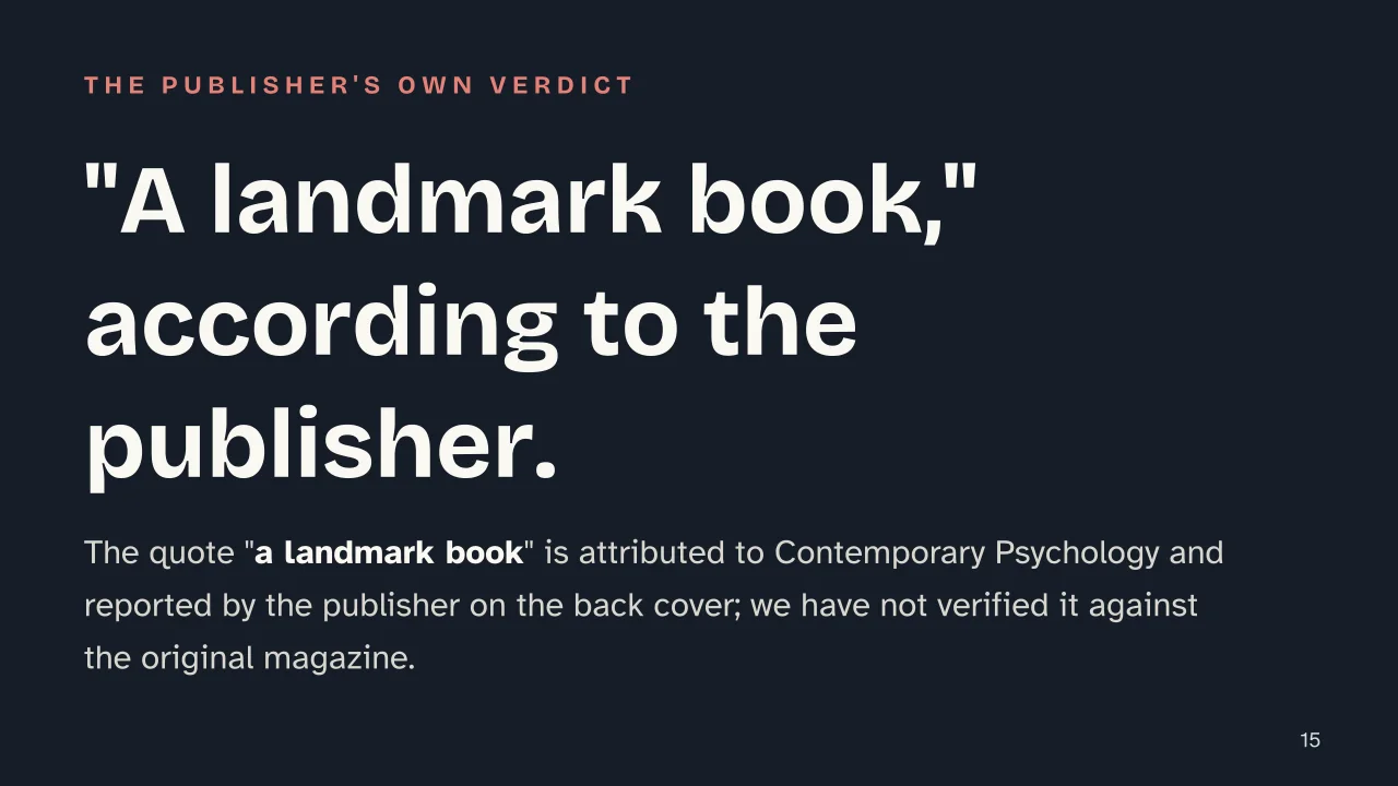 Slide 15 of the presentation on Mind in Society: "A landmark book," according to the publisher.