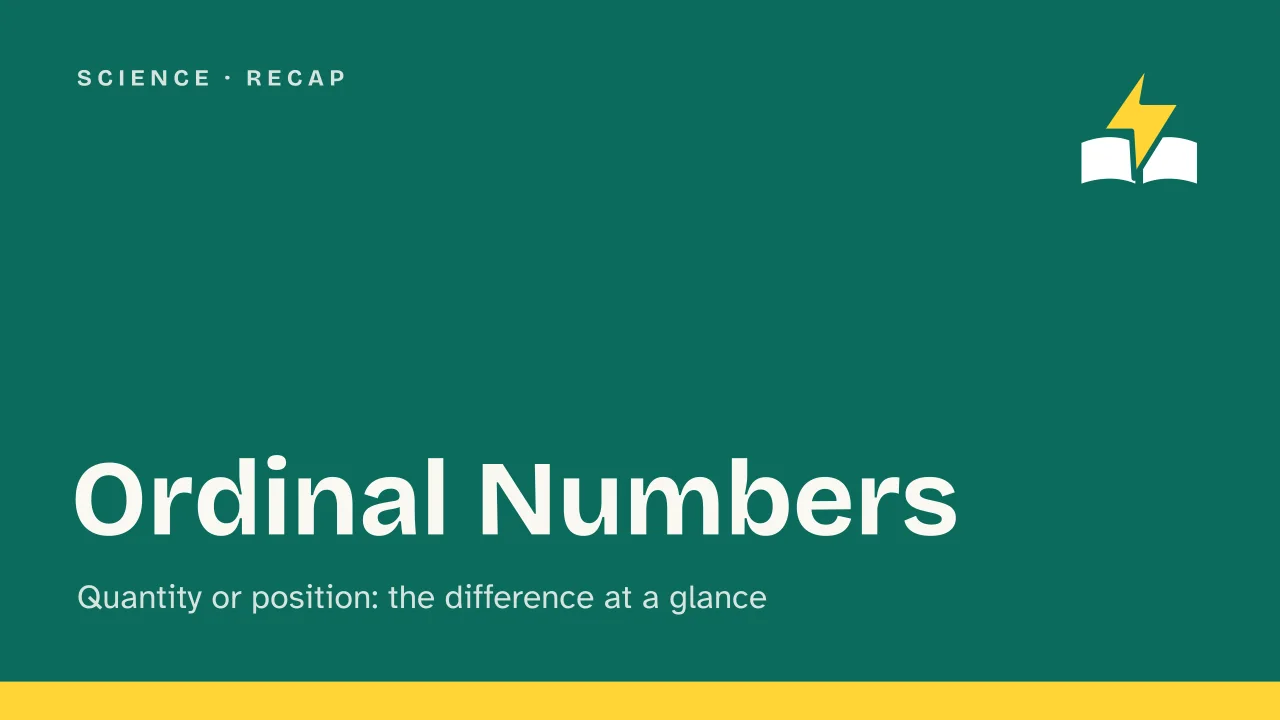 Slide 1 of the presentation on Ordinal Numbers: Ordinal Numbers