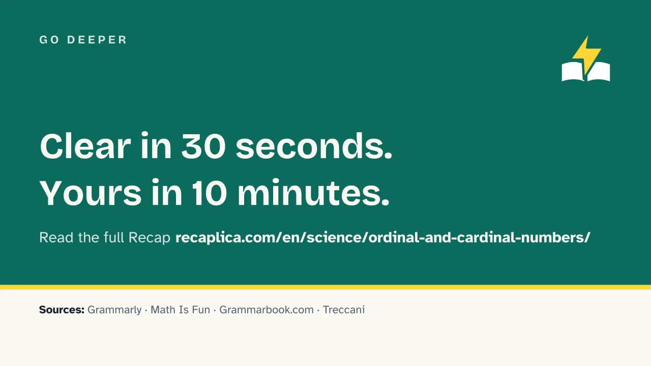 Slide 14 of the presentation on Ordinal Numbers: Go deeper