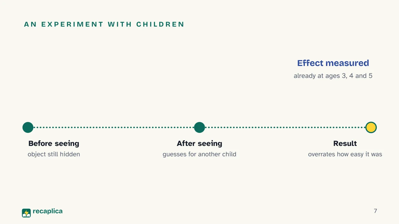 Slide 7 of the presentation on Psychological Science: An experiment with children