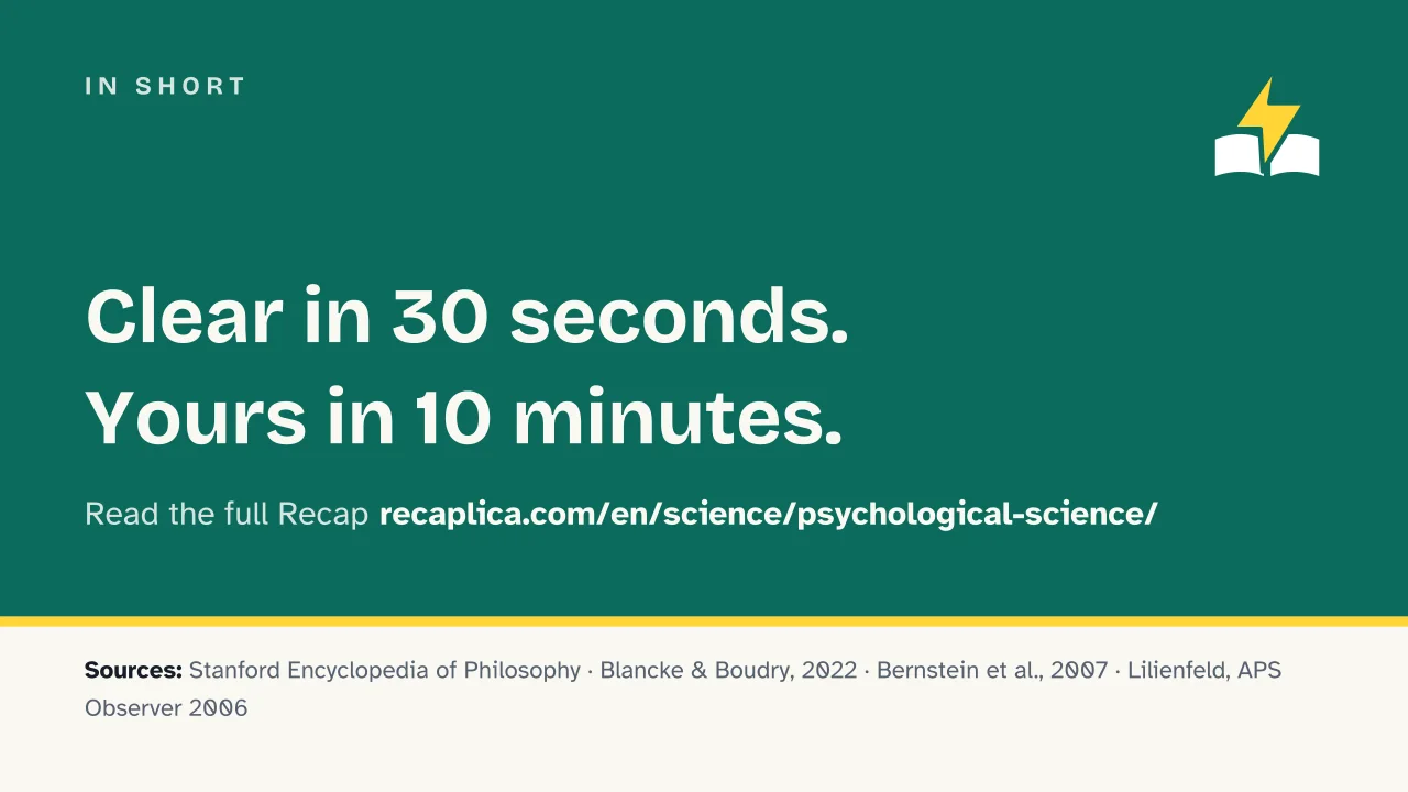 Slide 14 of the presentation on Psychological Science: In short