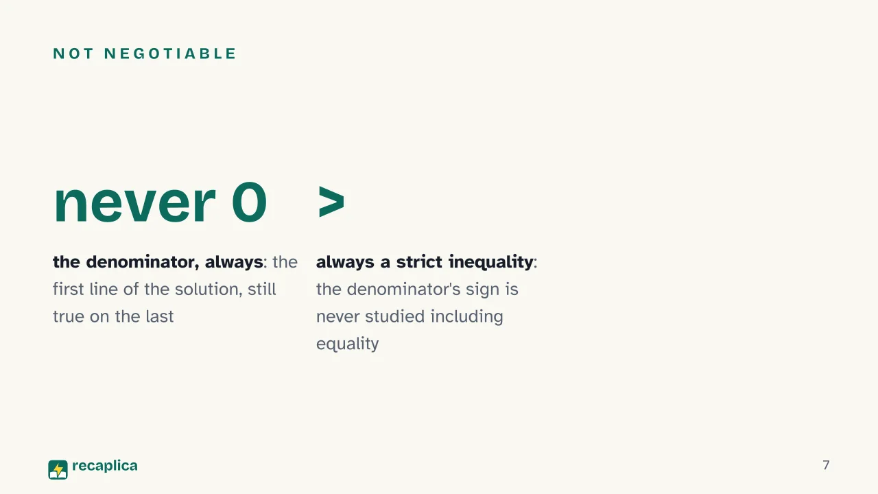 Slide 7 of the presentation on Rational Inequalities: Not negotiable