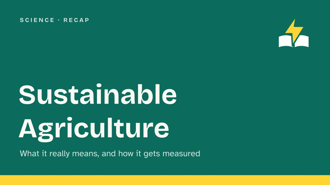 Slide 1 of the presentation on What Is Sustainable Agriculture? Definition, Measures, and the Organic Difference: Sustainable Agriculture