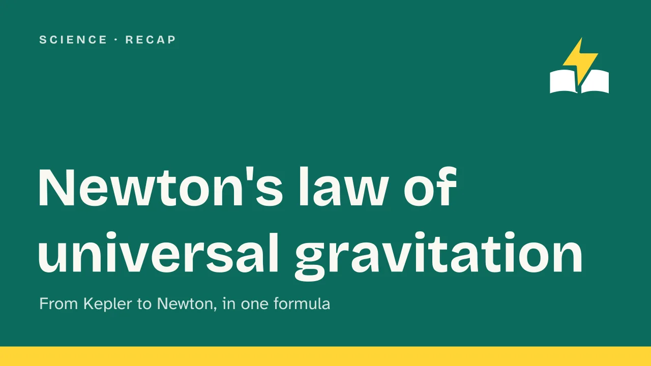 Slide 1 of the presentation on Newton's Law of Universal Gravitation: Newton's law of universal gravitation