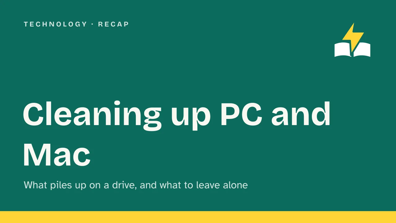 Slide 1 of the presentation on Clean Junk Files from PC and Mac: Cleaning up PC and Mac