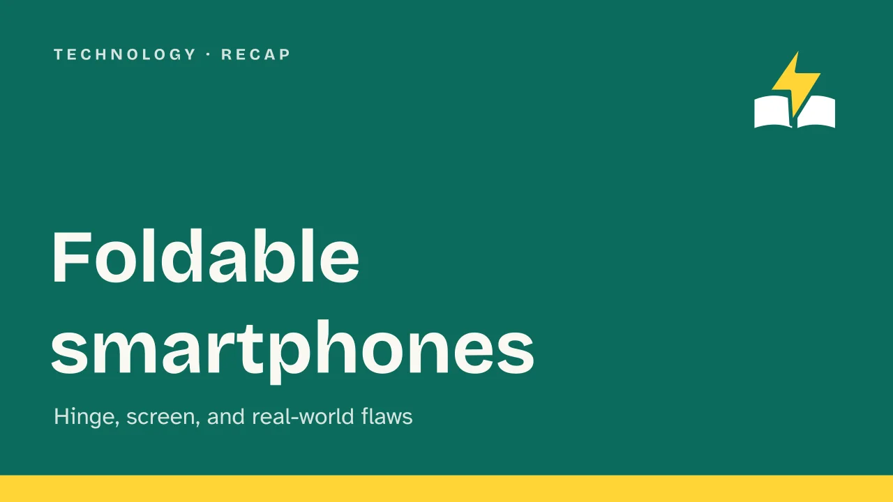 Slide 1 of the presentation on Foldable Smartphones: Foldable smartphones