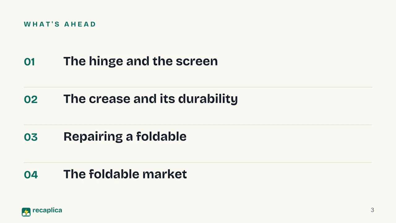 Slide 3 of the presentation on Foldable Smartphones: What's ahead