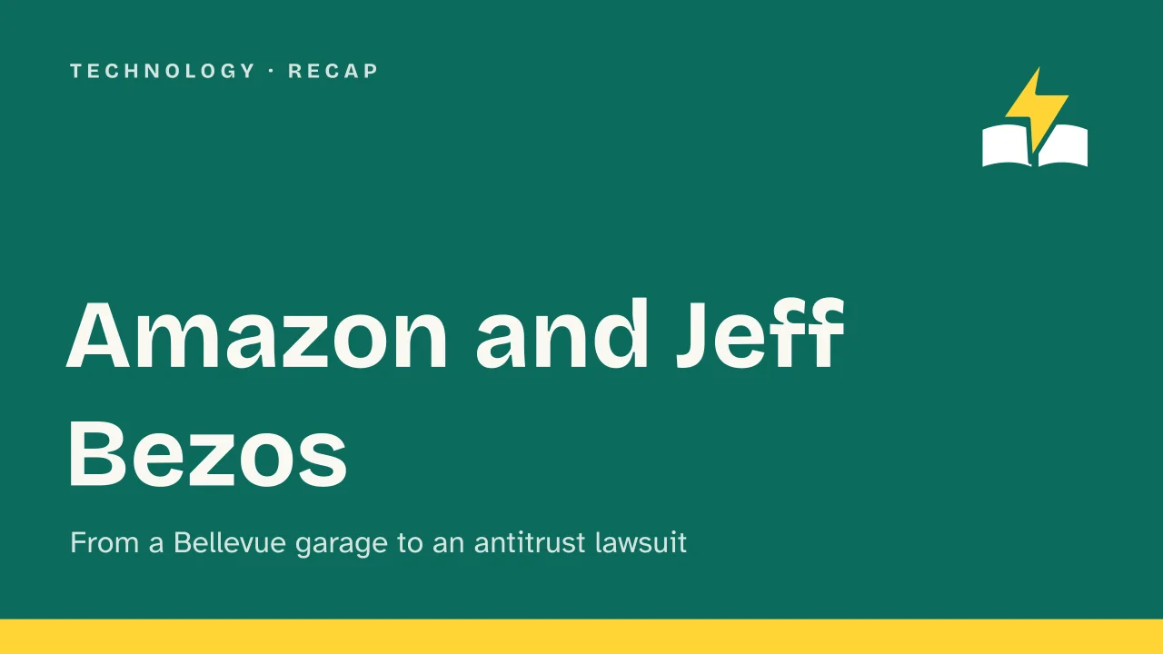 Slide 1 of the presentation on History of Amazon and Jeff Bezos: Amazon and Jeff Bezos