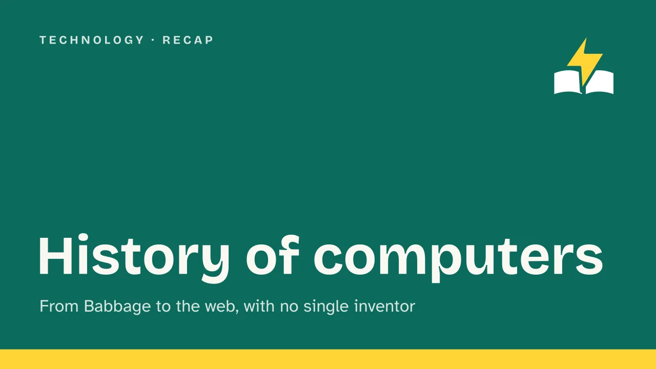 Slide 1 of the presentation on History of Computers: History of computers