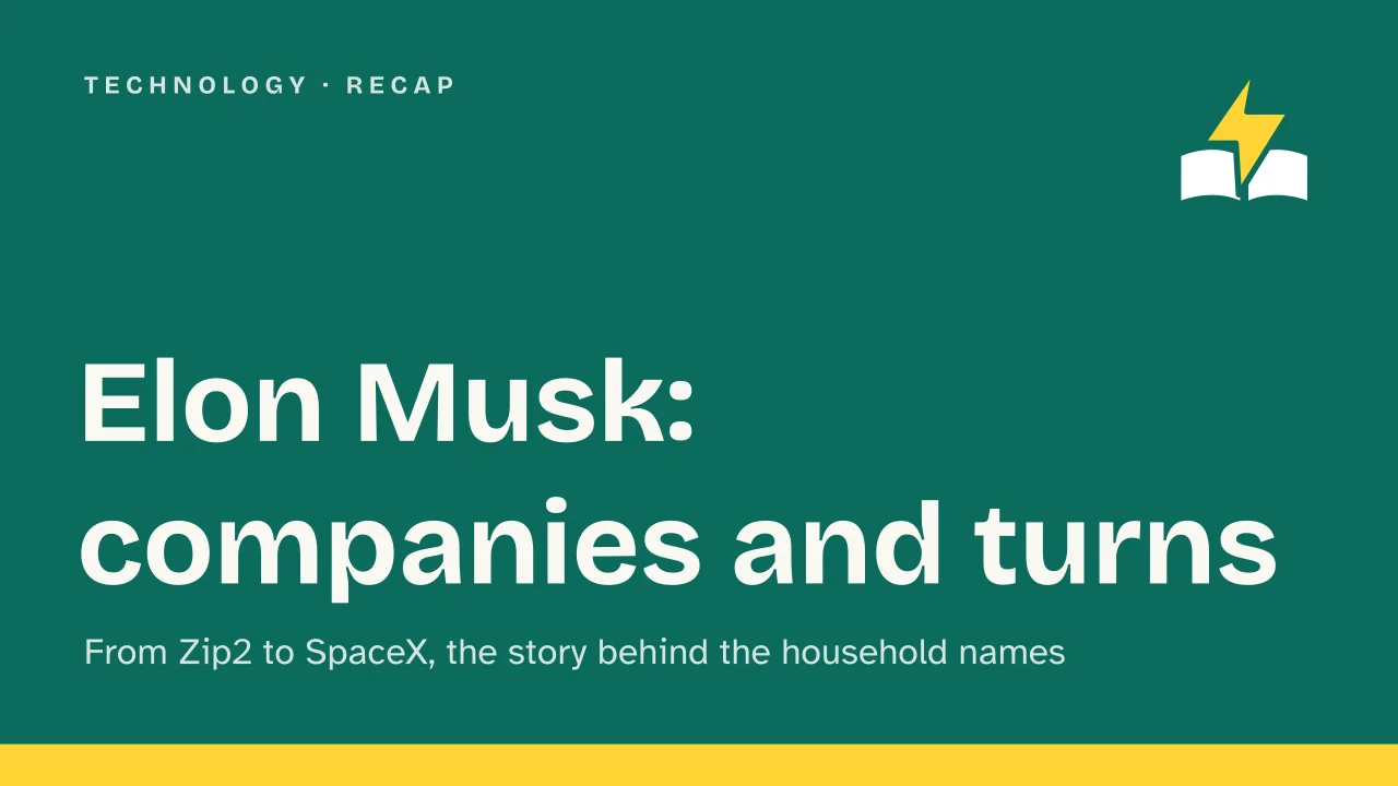 Slide 1 of the presentation on Elon Musk: Elon Musk: companies and turns