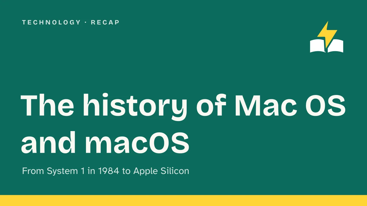 Slide 1 of the presentation on The History of Mac OS and macOS: The history of Mac OS and macOS