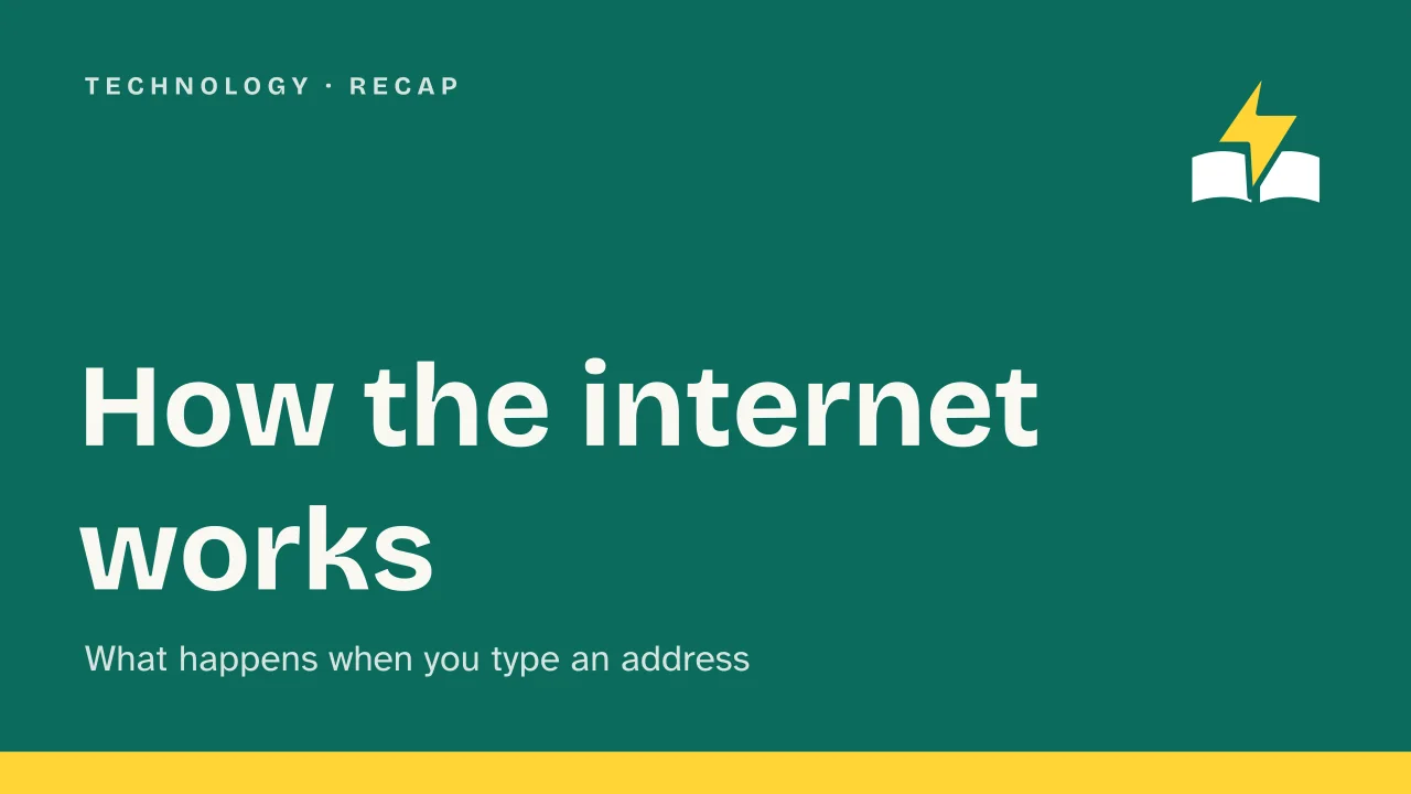 Slide 1 of the presentation on How the internet works: How the internet works