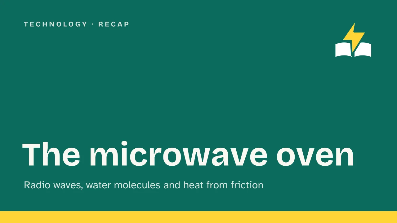 Slide 1 of the presentation on How microwave ovens work, and why they don't make food radioactive: The microwave oven