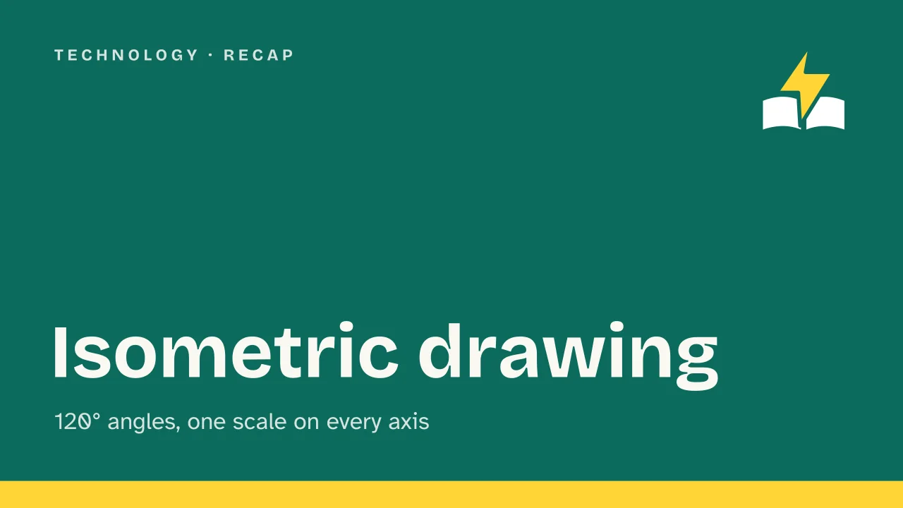Slide 1 of the presentation on Isometric Drawing: Isometric drawing