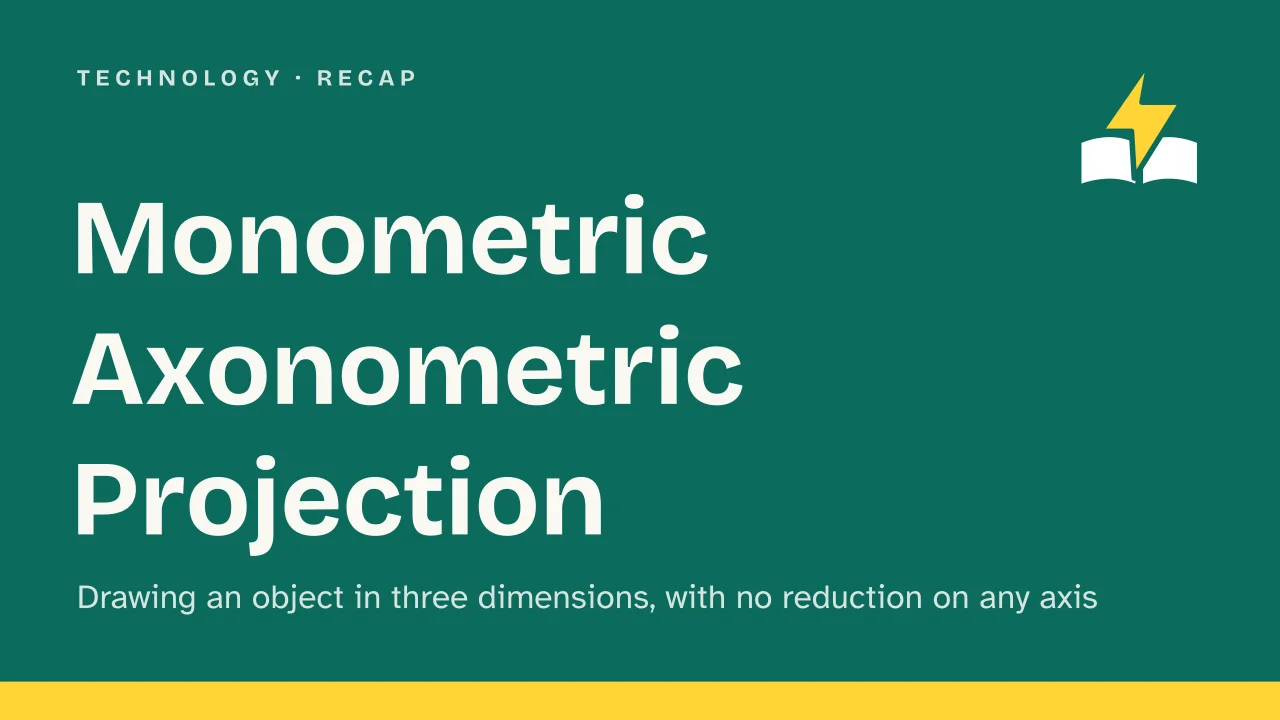 Slide 1 of the presentation on Monometric Axonometric Projection: Monometric Axonometric Projection