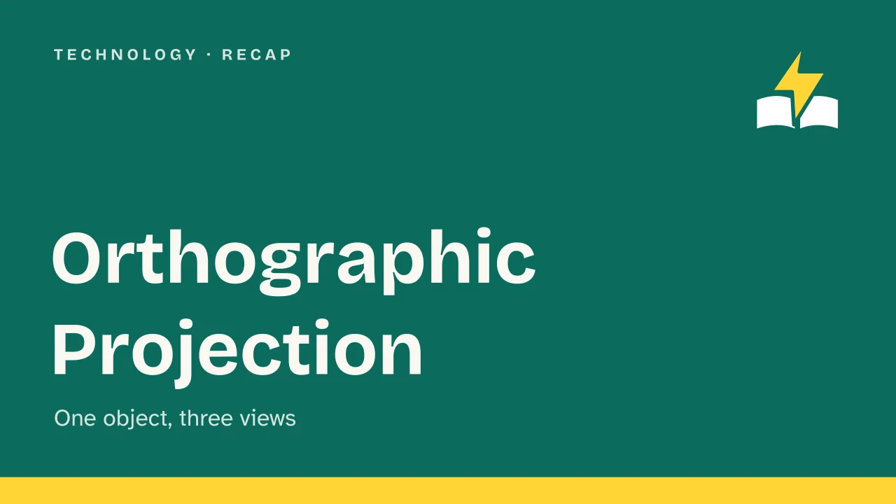 Slide 1 of the presentation on What Is Orthographic Projection? How to Draw an Object in Three Views: Orthographic Projection
