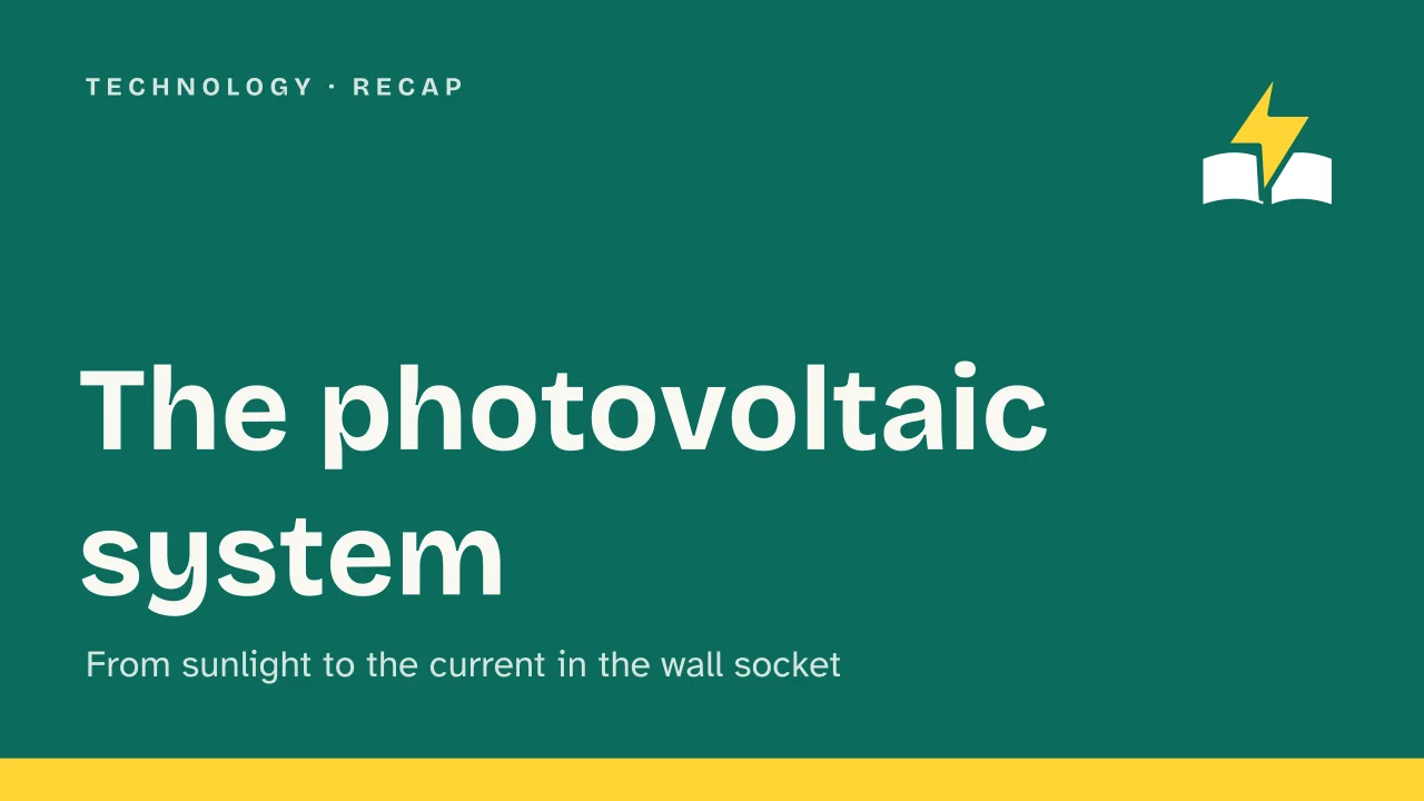 Slide 1 of the presentation on Solar panel systems: The photovoltaic system