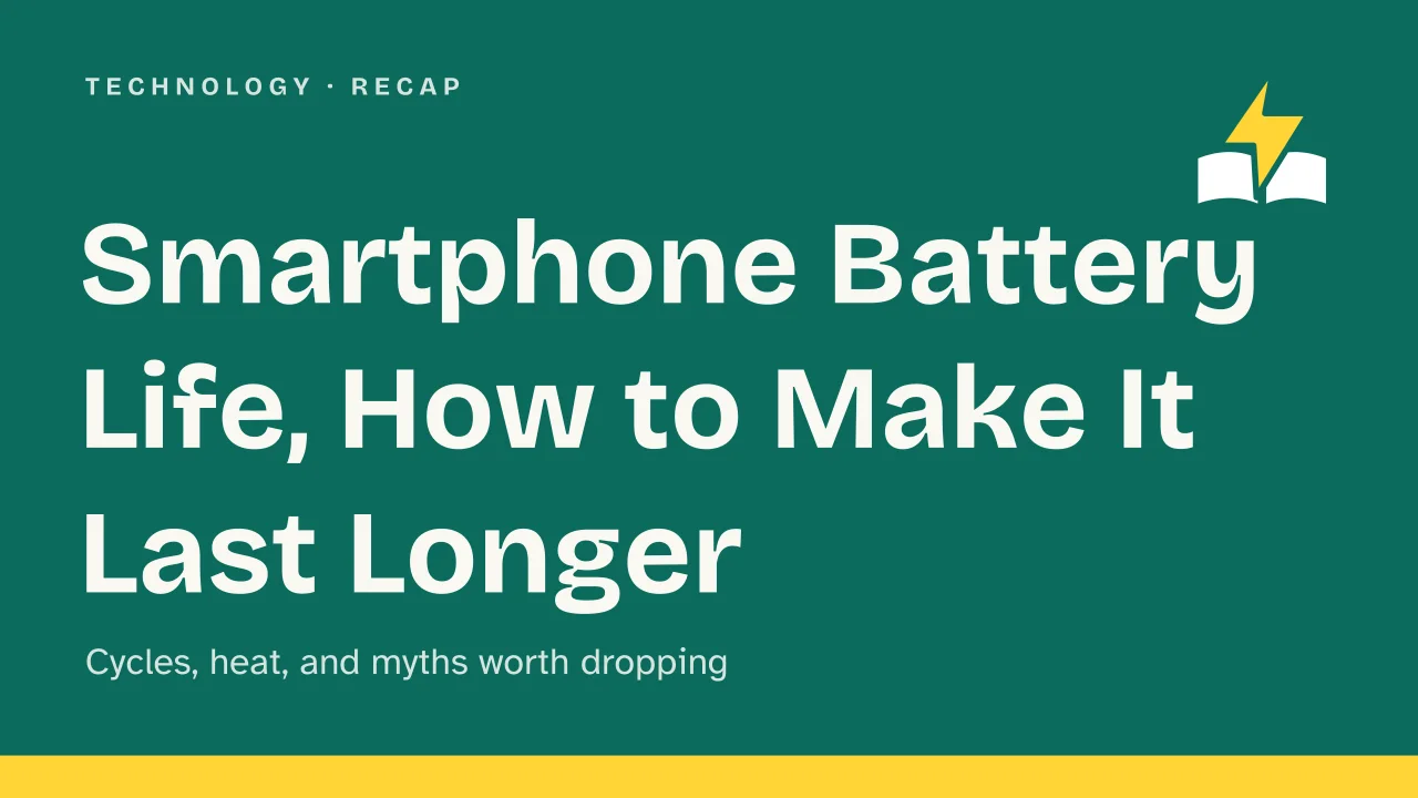 Slide 1 of the presentation on Smartphone Battery Life: Smartphone Battery Life, How to Make It Last Longer