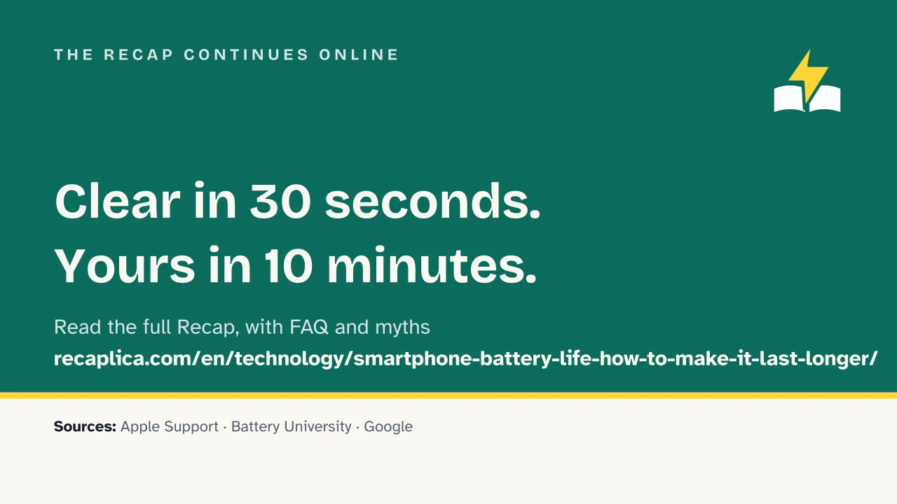 Slide 15 of the presentation on Smartphone Battery Life: The Recap continues online