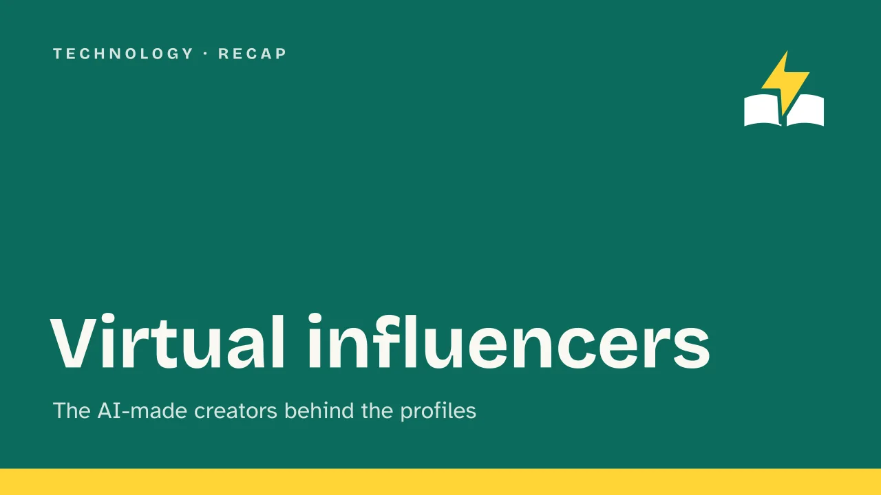 Slide 1 of the presentation on Virtual influencers: Virtual influencers