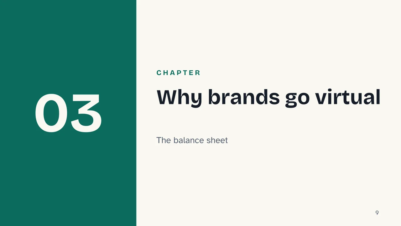Slide 9 of the presentation on Virtual influencers: Chapter 03: Why brands go virtual