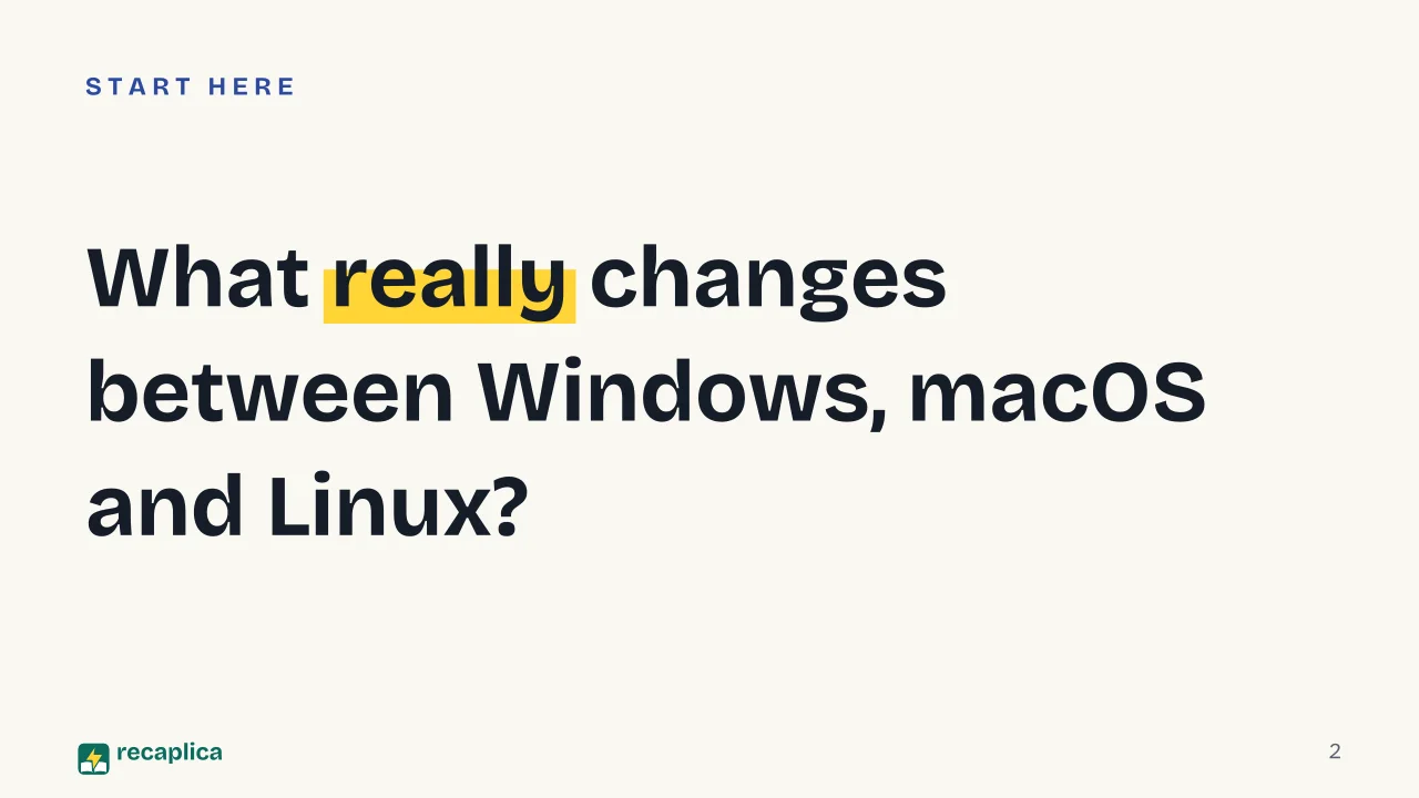 Slide 2 of the presentation on Windows vs macOS vs Linux: What really changes between Windows, macOS and Linux?