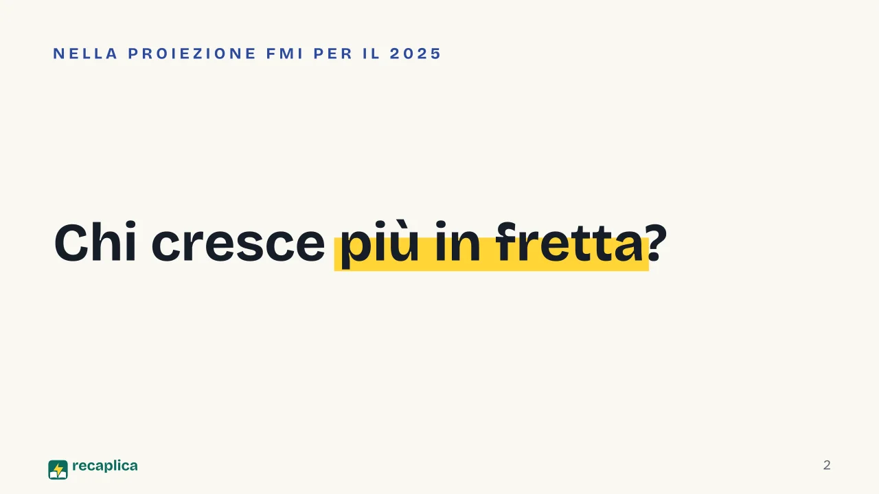 Slide 2 della presentazione su Quali paesi hanno la crescita del PIL più rapida al mondo: Chi cresce più in fretta?