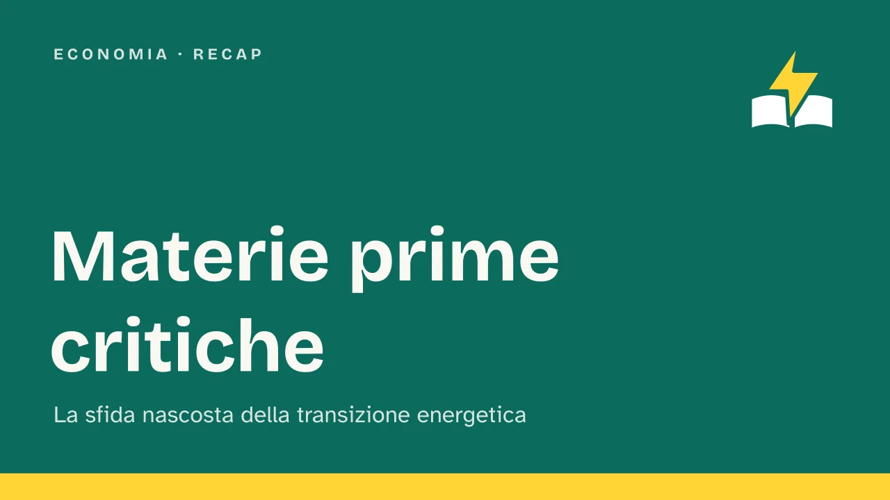 Slide 1 della presentazione su Materie prime critiche: Materie prime critiche