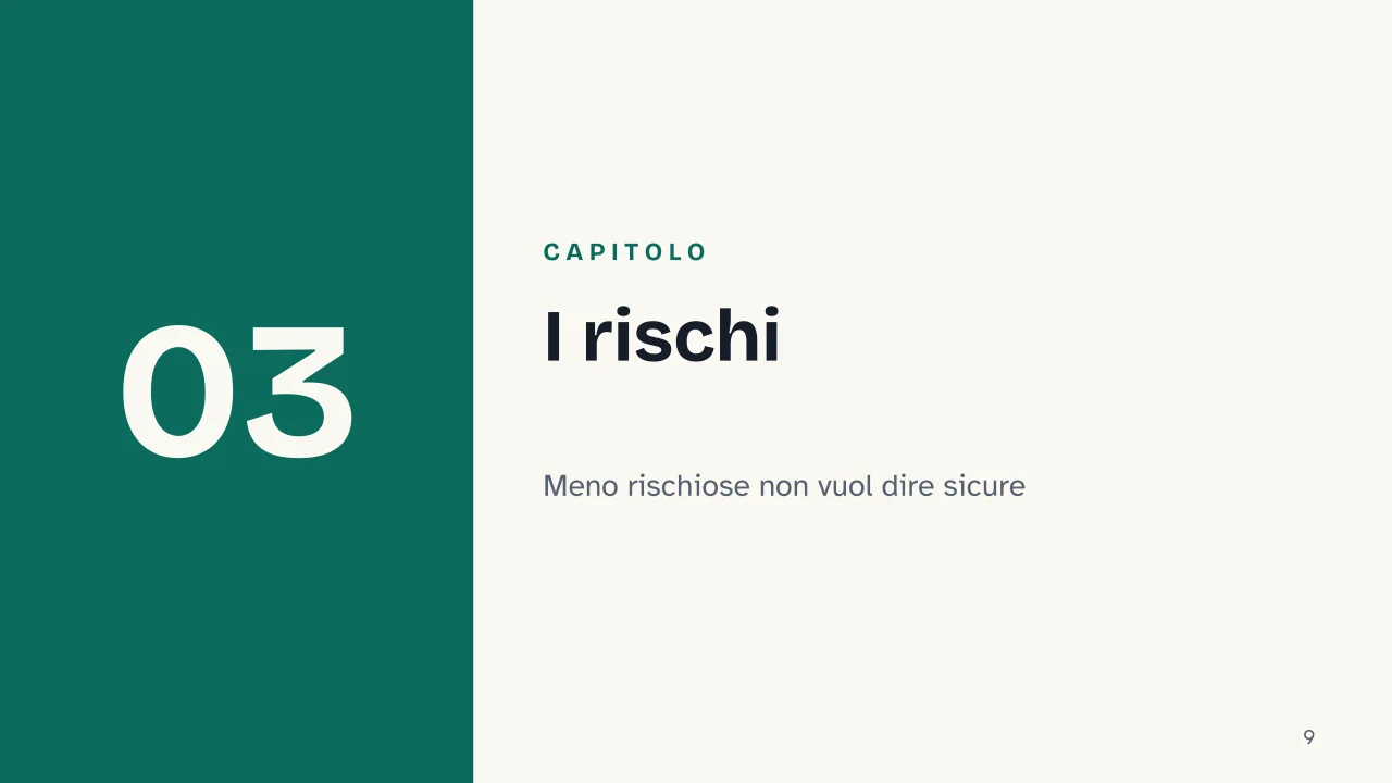 Slide 9 della presentazione su Obbligazioni: Capitolo 03: I rischi