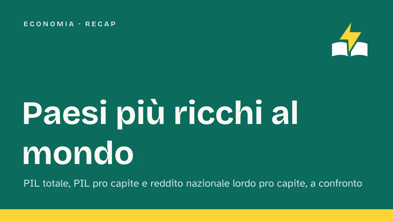 Slide 1 della presentazione su Paesi più ricchi al mondo, la classifica per PIL totale e per PIL pro capite: Paesi più ricchi al mondo