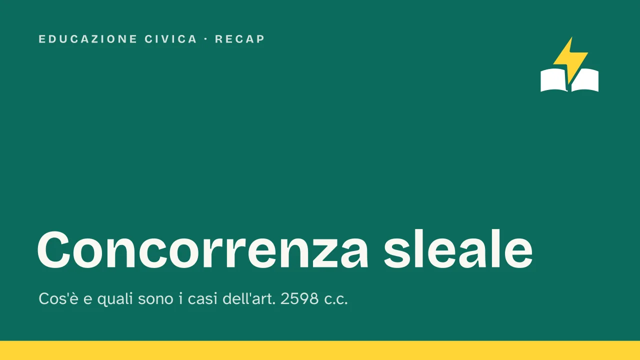 Slide 1 della presentazione su Concorrenza sleale: Concorrenza sleale
