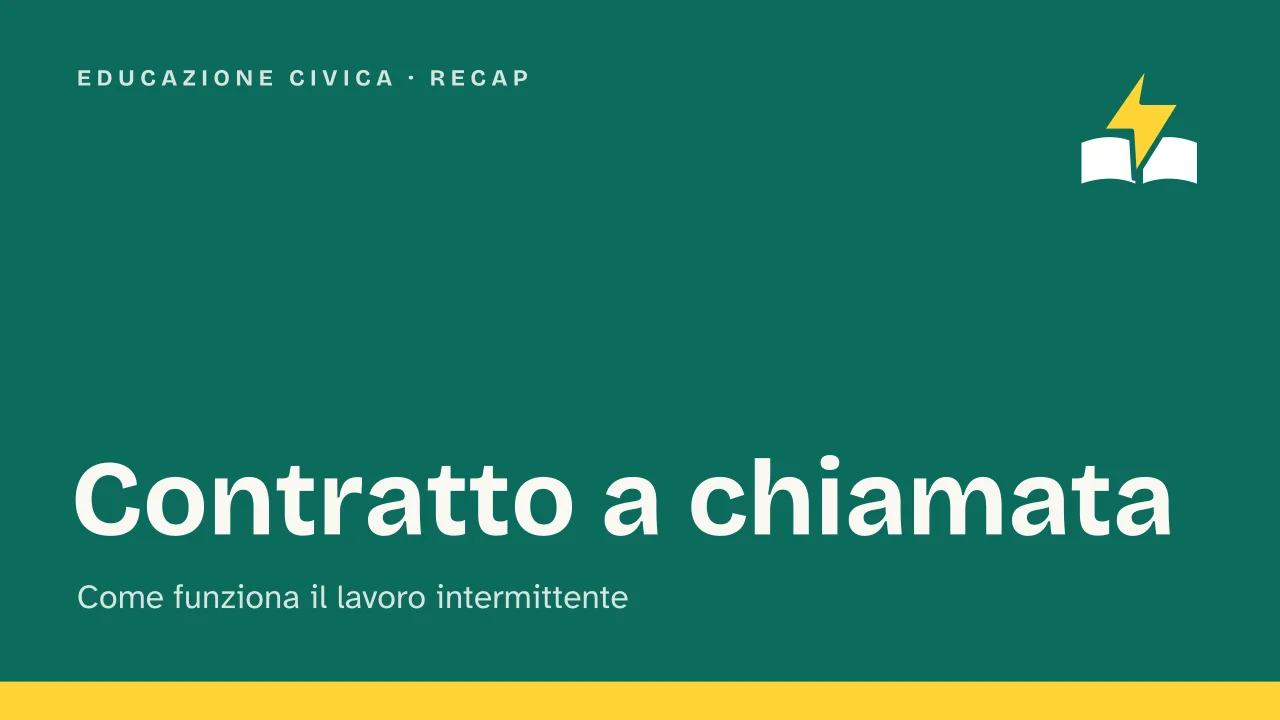 Slide 1 della presentazione su Contratto a chiamata: Contratto a chiamata
