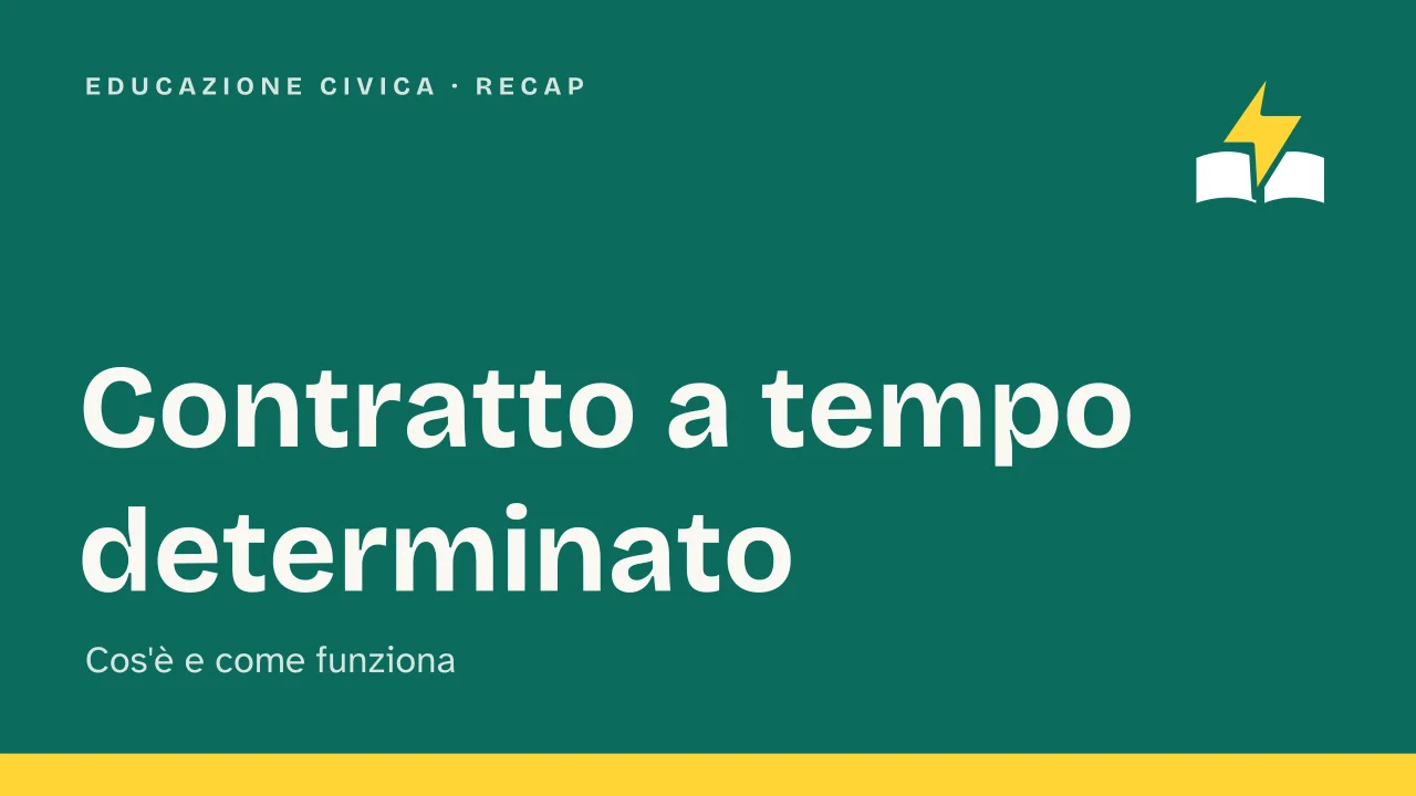 Slide 1 della presentazione su Contratto a tempo determinato: Contratto a tempo determinato