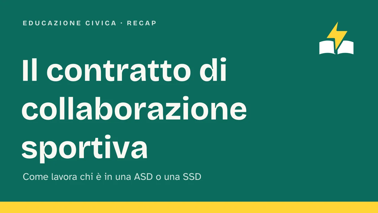 Slide 1 della presentazione su Contratto di collaborazione sportiva: Il contratto di collaborazione sportiva