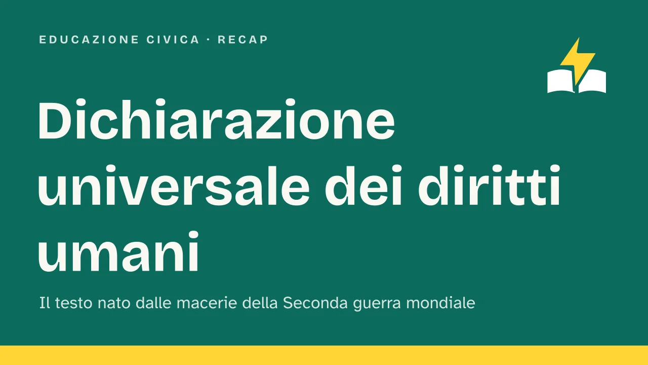 Slide 1 della presentazione su Dichiarazione universale dei diritti umani: Dichiarazione universale dei diritti umani