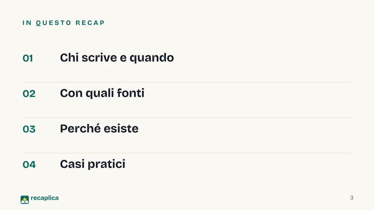 Slide 3 della presentazione su Media literacy: In questo Recap