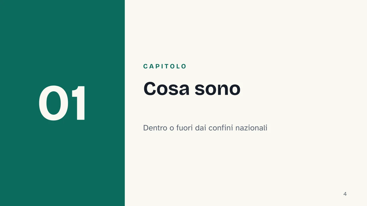 Slide 4 della presentazione su Migrazioni climatiche: Capitolo 01: Cosa sono