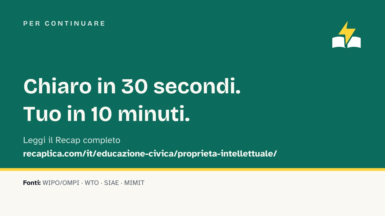 Slide 10 della presentazione su Proprietà intellettuale: Per continuare
