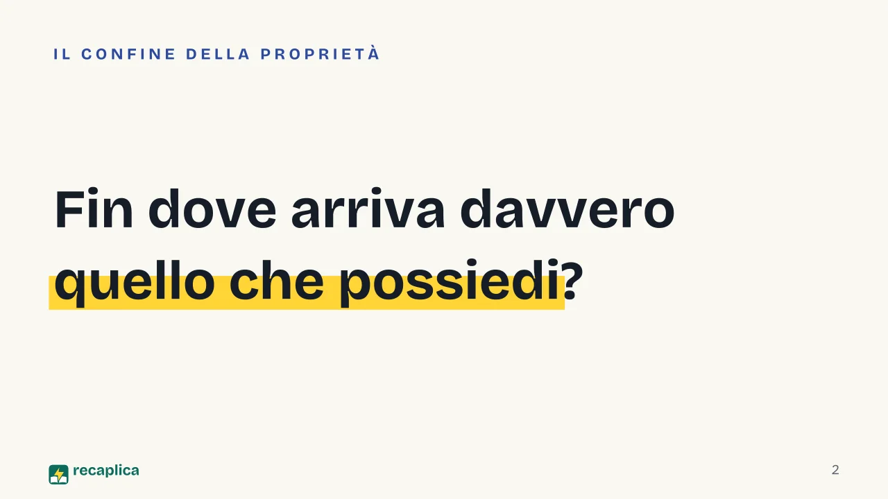 Slide 2 della presentazione su Proprietà privata: Fin dove arriva davvero quello che possiedi?