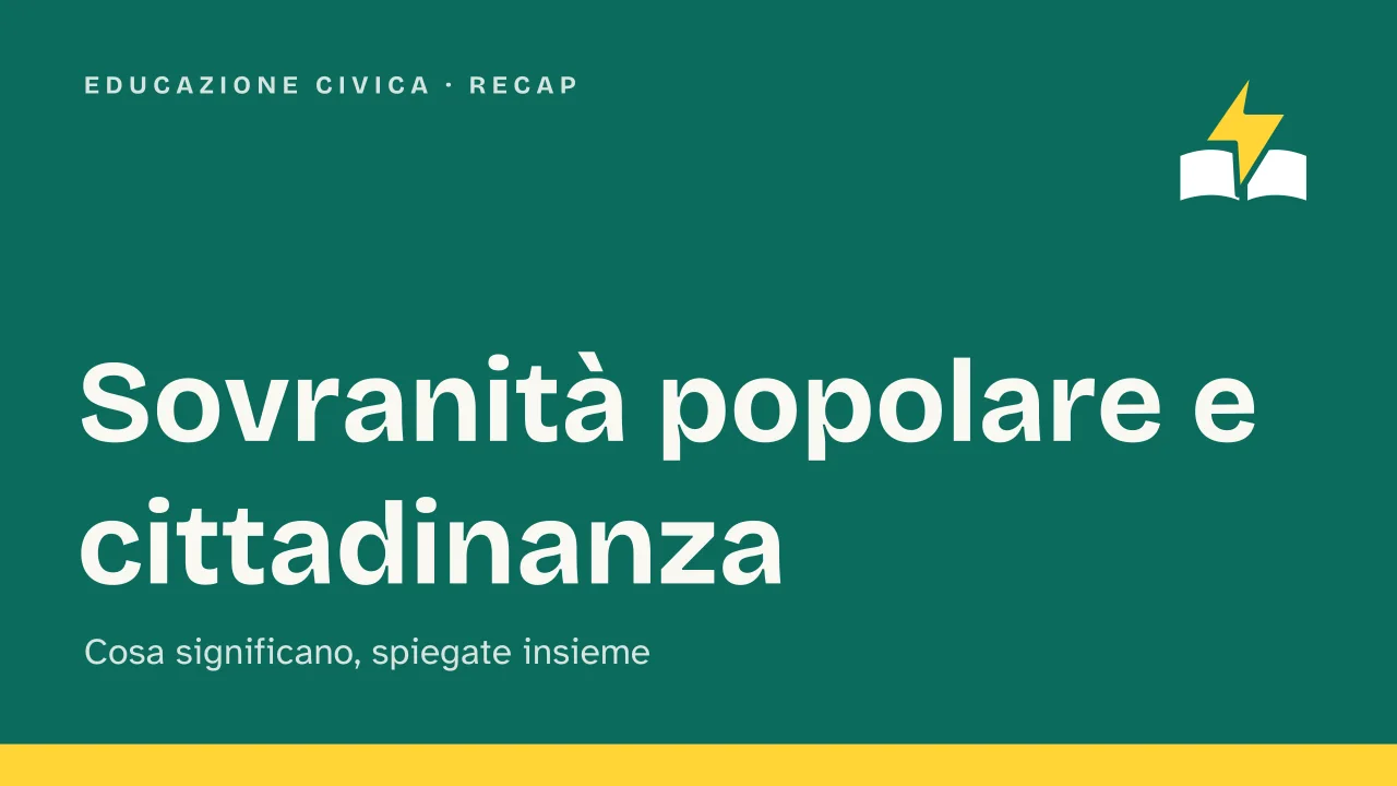 Slide 1 della presentazione su Sovranità popolare e cittadinanza: Sovranità popolare e cittadinanza