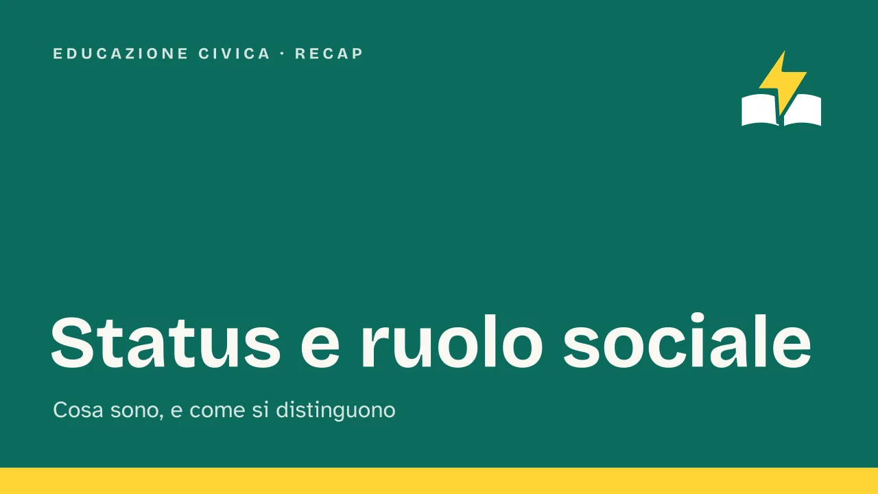 Slide 1 della presentazione su Status sociale: Status e ruolo sociale