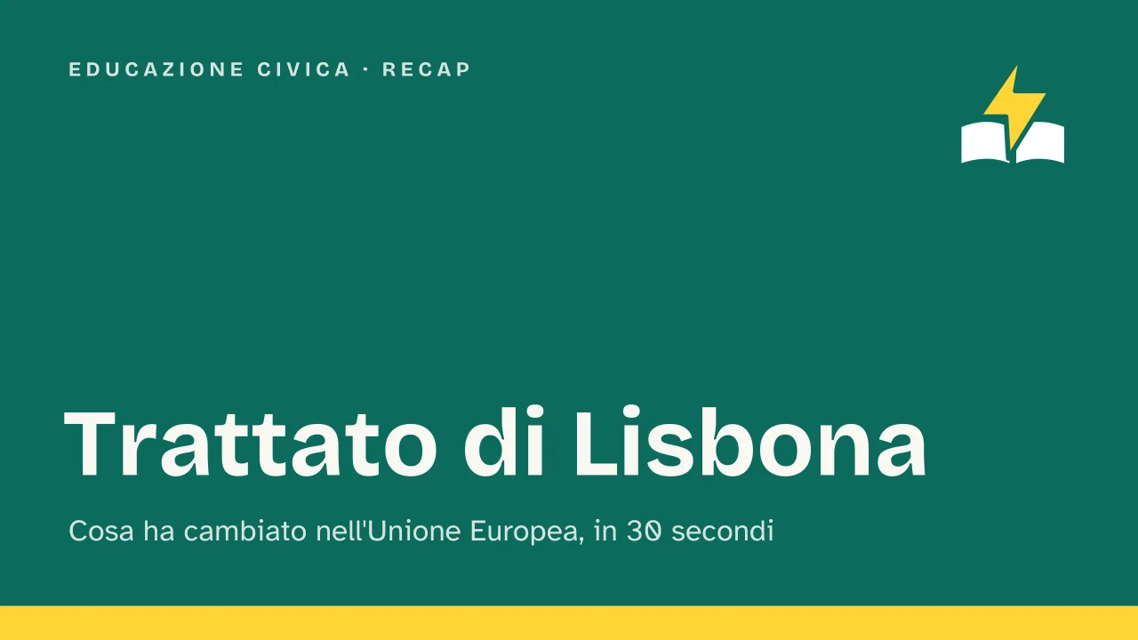Slide 1 della presentazione su Trattato di Lisbona: Trattato di Lisbona