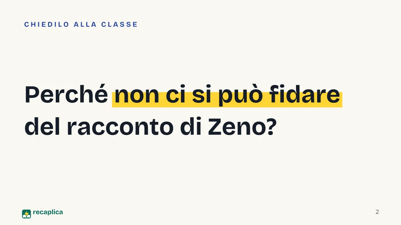 Slide 2 della presentazione su La coscienza di Zeno: Perché non ci si può fidare del racconto di Zeno?