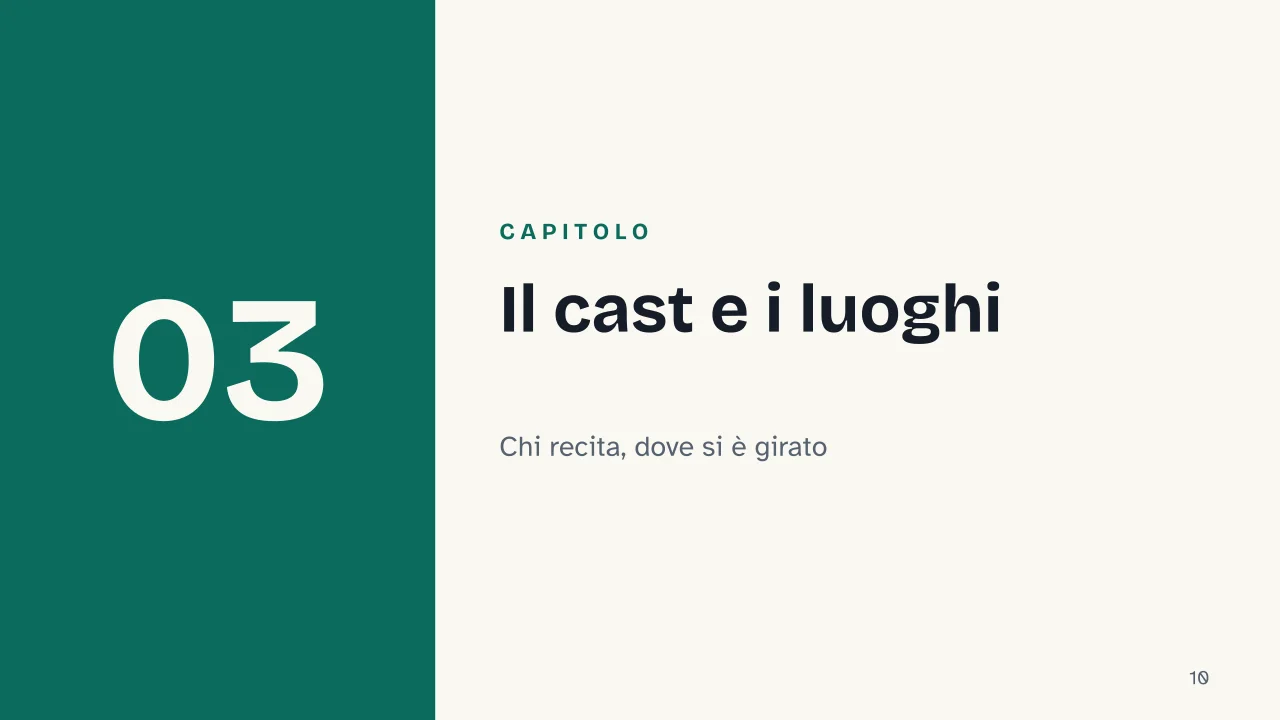 Slide 10 della presentazione su Il Decameron di Pasolini: Capitolo 03: Il cast e i luoghi