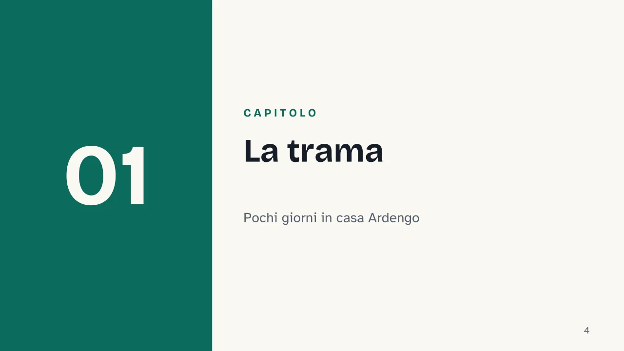 Slide 4 della presentazione su Gli Indifferenti di Alberto Moravia: Capitolo 01: La trama