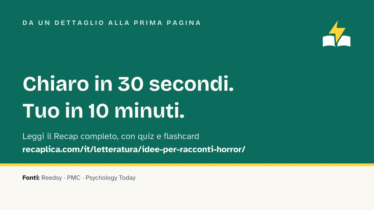 Slide 15 della presentazione su Idee per una storia horror: Da un dettaglio alla prima pagina