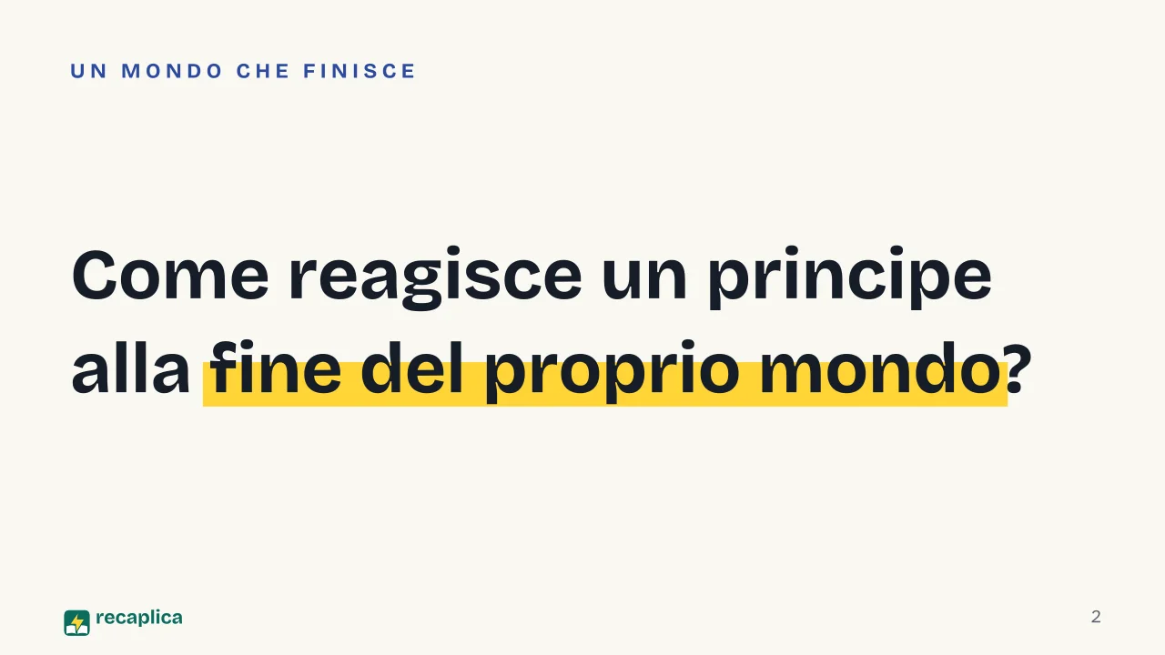 Slide 2 della presentazione su Il Gattopardo di Tomasi di Lampedusa: Come reagisce un principe alla fine del proprio mondo?