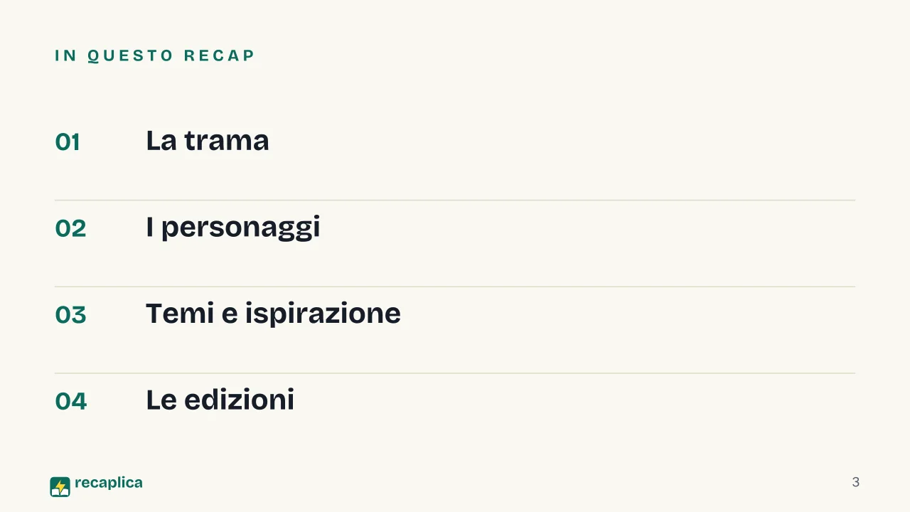 Slide 3 della presentazione su Le ultime lettere di Jacopo Ortis: In questo Recap